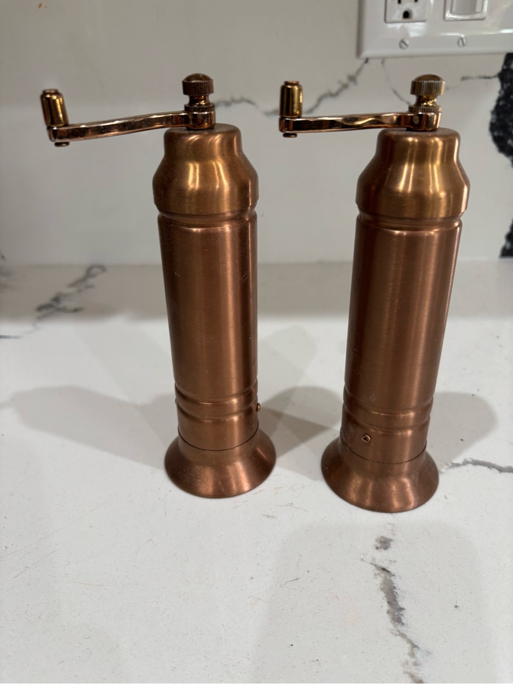 Copper Finish Manual Pepper & Salt Mills - Set of 2